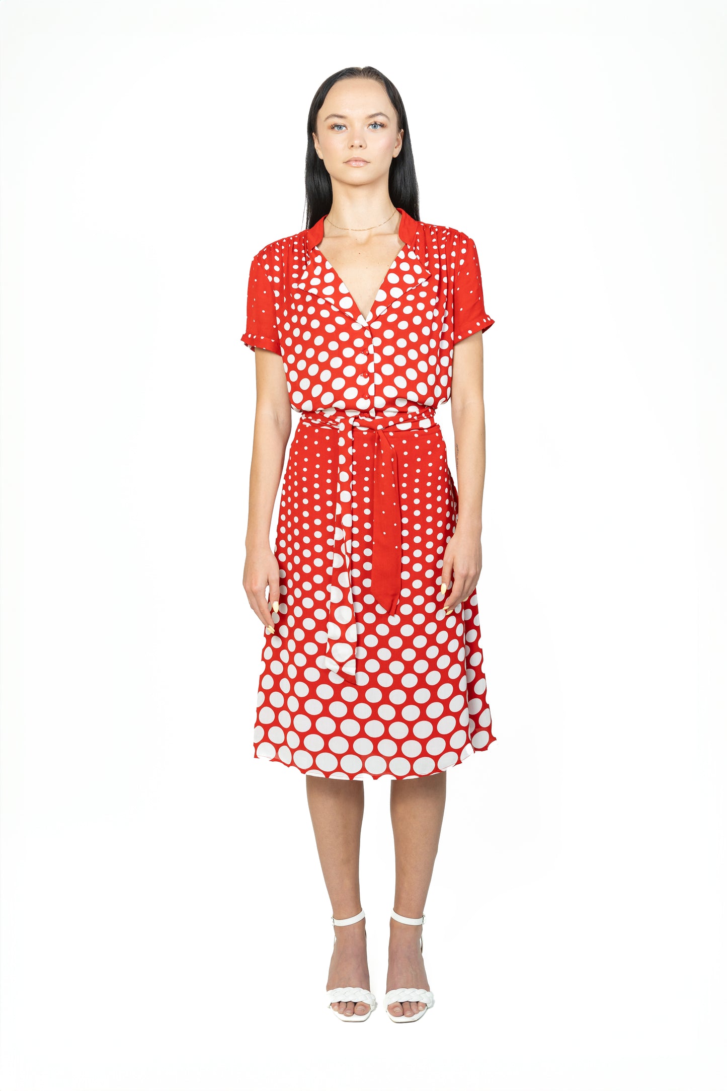 Jaana Varkki Polka Dot Midi Dress Pre-Loved