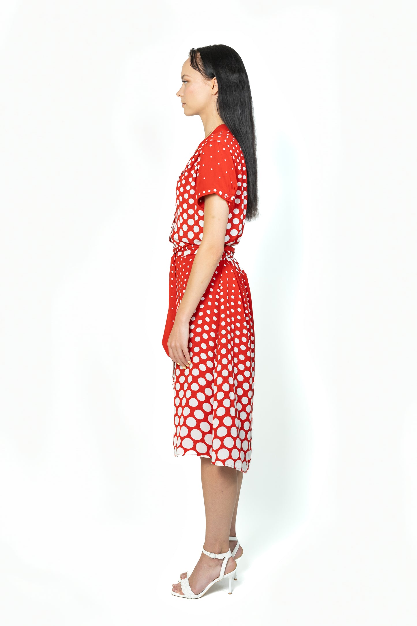 Jaana Varkki Polka Dot Midi Dress Pre-Loved