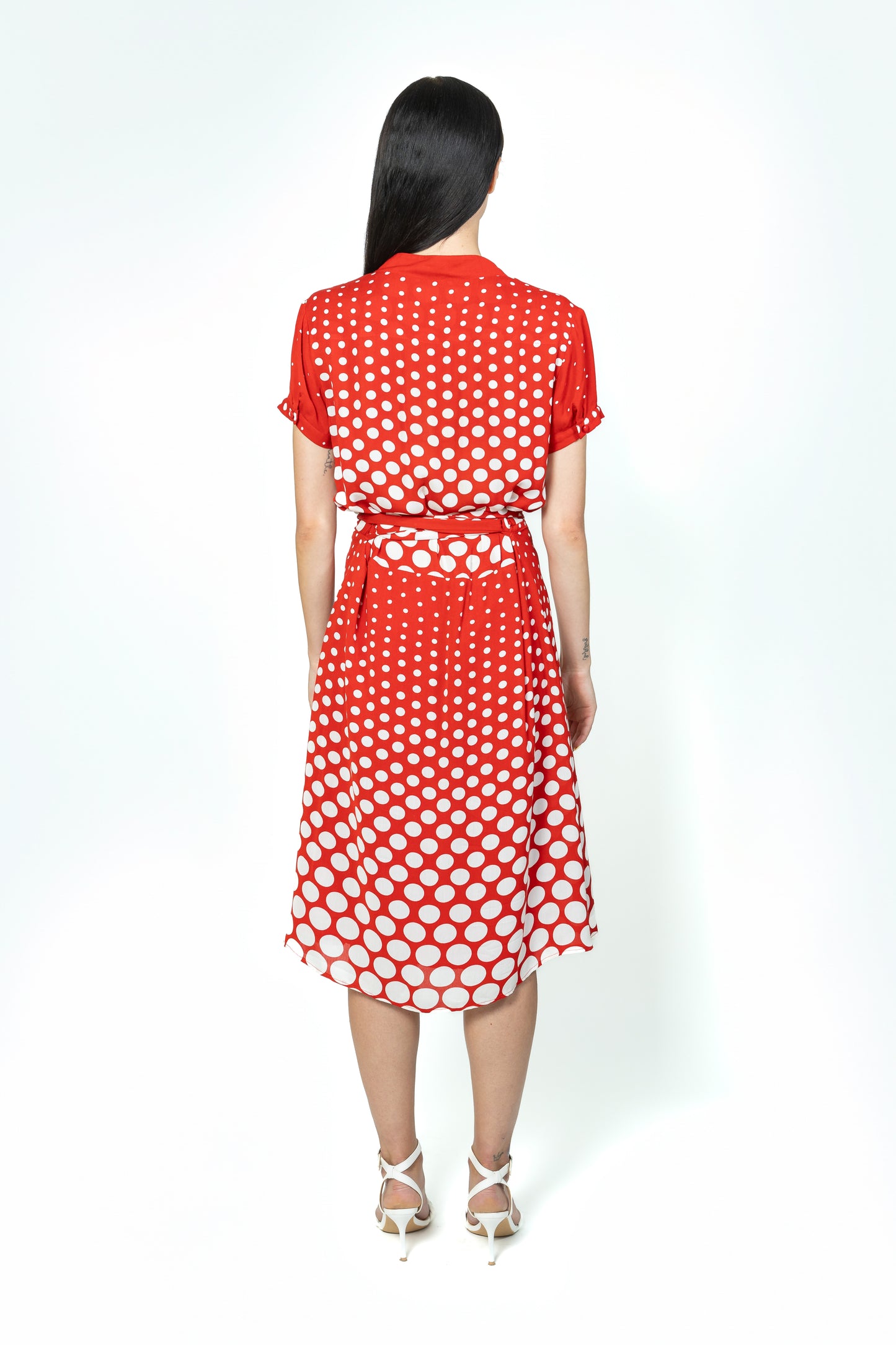 Jaana Varkki Polka Dot Midi Dress Pre-Loved