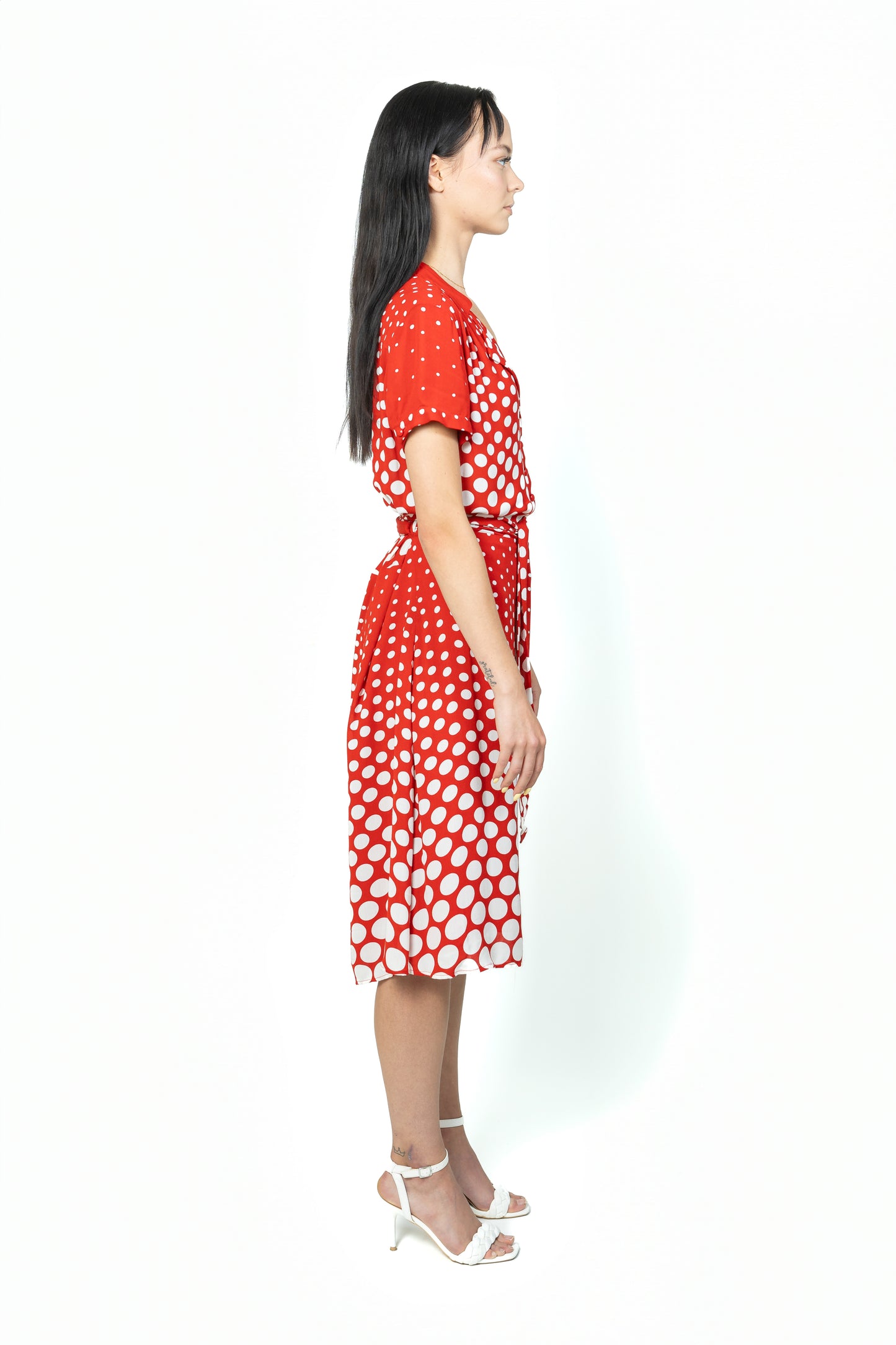 Jaana Varkki Polka Dot Midi Dress Pre-Loved