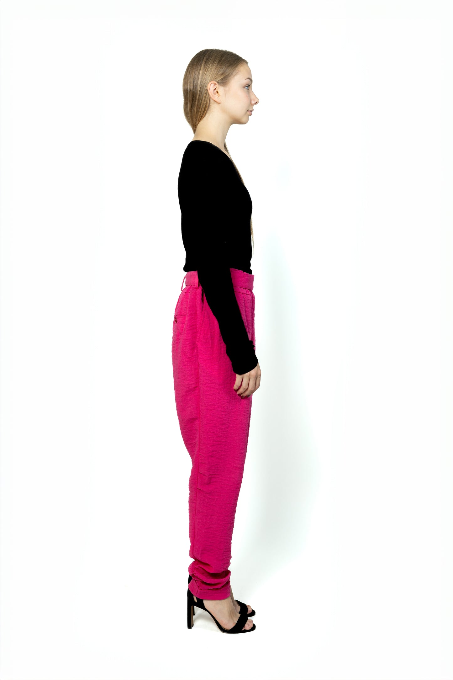 Jaana Varkki Tailored Pants with Button-Belt Pre-Loved