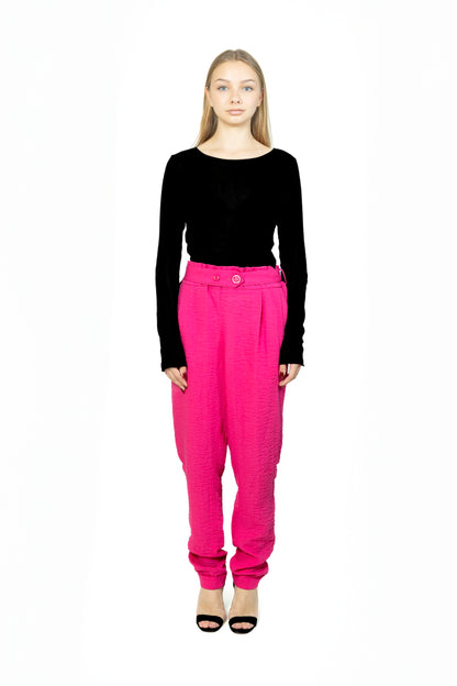 Jaana Varkki Tailored Pants with Button-Belt Pre-Loved